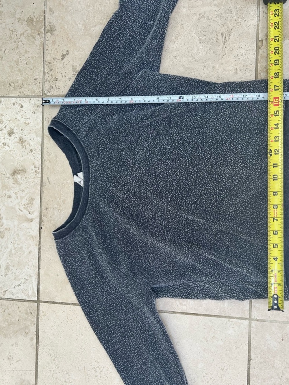 Others Follow Speckled Charcoal Crewneck Sweater
